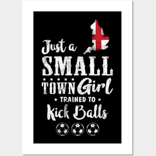 Just a Small Town Girl England Soccer Tshirt Posters and Art